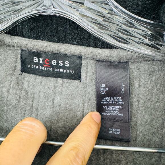 Axcess Gray 1/4 Zip Pullover Sweater Men’s Size L - Picture 2 of 7